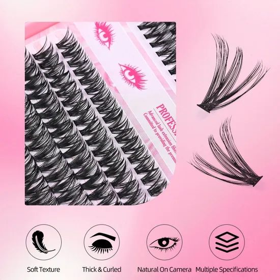 DIY Lashes Clusters Eyelash Extension 9-16mm Color Mixed Curvature D Origin China Specification 32 Sample Available Technics Hand - Image 5