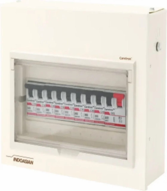 12 Way SPN Single Door Distribution Board MCB Count SPN Type of Box SPN Brand INDOASIAN Connection 12WAY Door Type Single Door - Image 4