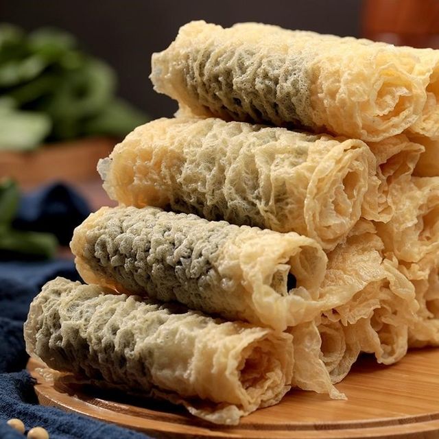HACCP Certified Weiyang Brand Golden Fried Dried Bean Curd Skin Rolls Tofu Skin Rolls - Image 5