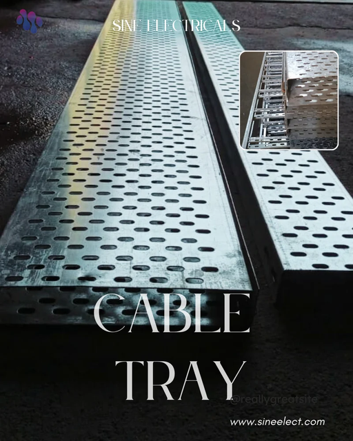 Perforated Cable Trays Color Grey Shape Ladder Design Solid Strength Ideal Form Cable Tray Brand Sine Electricals Type Ladder Cable - Image 1