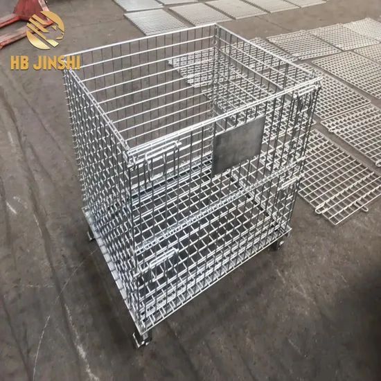 Foldable Galvanized Wire Mesh Container Storage Cages - Image 2