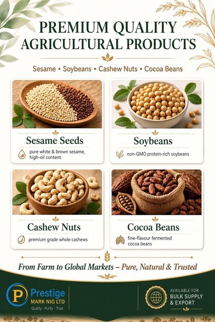 All types are available, unhulled and hulled sesame. Soybeans, Cashew nuts and Cocoa - Image 4