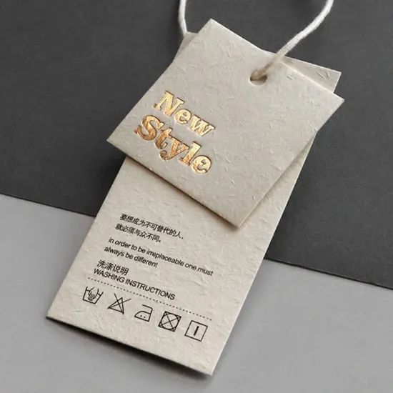 Different Sizes Custom Recyclable Kraft Paper Garment Hang Tags - Image 5