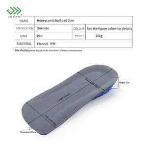 Joghn Lifting Insoles Invisible Heel Insoles Insert Shoes High Height Increasing Insole - Image 5