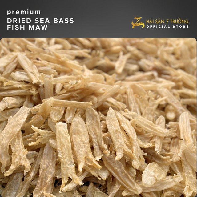 Dried Perch Fish Maw (Sea Bass Fish Maw) Origin Vietnam Moisture Content ≤ 2%% Color Natural Light Yellow Shape Flattened Tubular / Tubular - Image 3