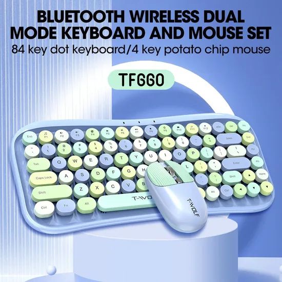 Fashionable Keyboard Mouse Set 84 Keys Keyboard and Mouse Combo Set Game Keyboard - Image 2