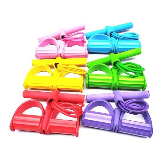 Multifunction Tension Rope 4 Tube Elastic Yoga Pedal Puller Resistance Band - Image 1