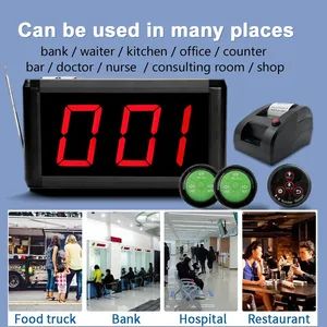 Wireless Number Calling System Restaurant Pager Queue Management System Thermal Printer - Image 2