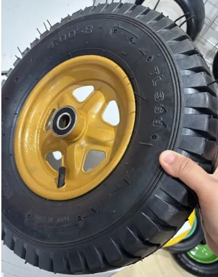 16 Inch Inflatable Rubber Wheelbarrow Wheel 4.00-8 Unicycle Pneumatic Block Tire for Handcart - Image 4