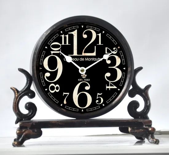 Metal Iron Alarm Home Decor Table Clock Desktop Clocks - Image 5