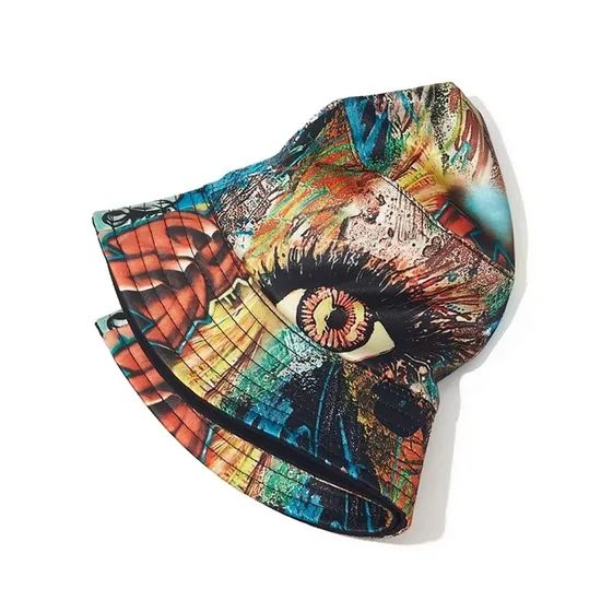 Capfix Formal Chrome Yellow/Deep Yellow Men Reversible Graphic Bucket Hats - Image 3