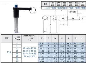 Customer Favorite L Shape Ring Type Ball Lock Dividing Quick Release Pins - Image 2