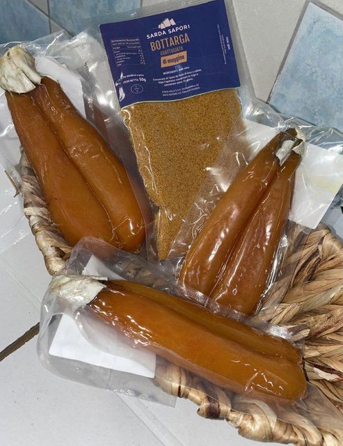 Authentic Italian Bottarga di Muggine – Whole Mullet Roe – Premium Sardinian Product – Air-Dried – 130–170g - Image 1