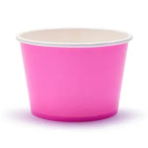 Custom Logo White Printing Ice Cream Cup Frozen Yogurt Bowl with Lid ...