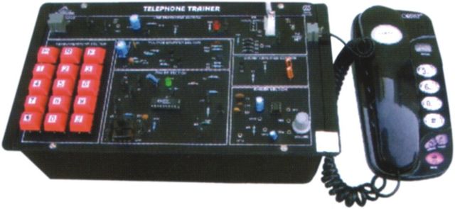 Telephone Trainer Objective To Study Practical & Theoretical Aspects Of Circuitry, To Study Signals & Voltage In Different Sections, To Study Working Principle & Various Faults Of - Image 1