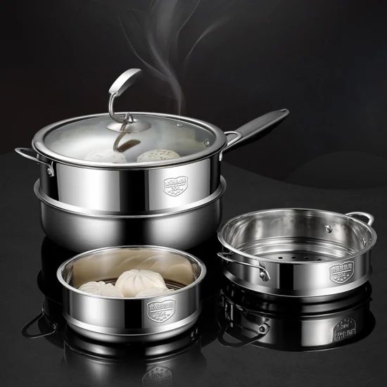 Stainless Steel Food Steamers Multi-Function with Double Handle by Goodseller - Image 1