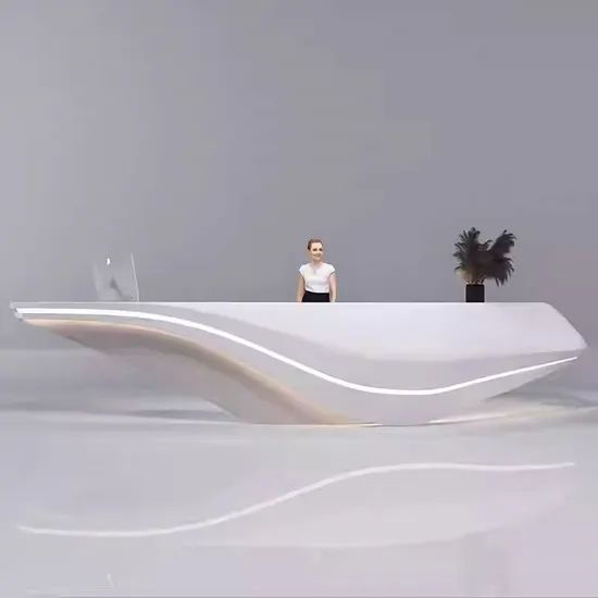Customized Modern Desks for Cosmetics Store & Nail Salon Reception Desks - Image 4