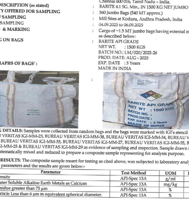 Barite powder 4.1 - Image 1