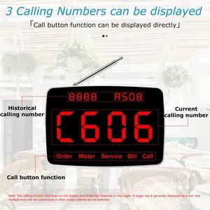 Catel Wireless Calling System Receiver & Waterproof Call Button for Restaurant - Image 4