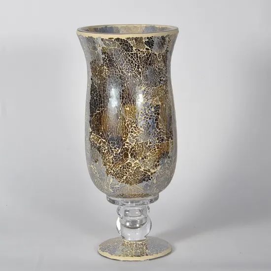 for Sale Handmade Mosaic Glass Table Vase - Image 1
