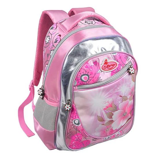 Stylish Backpack School Bags with Allover Flower Silk Screen - Image 4