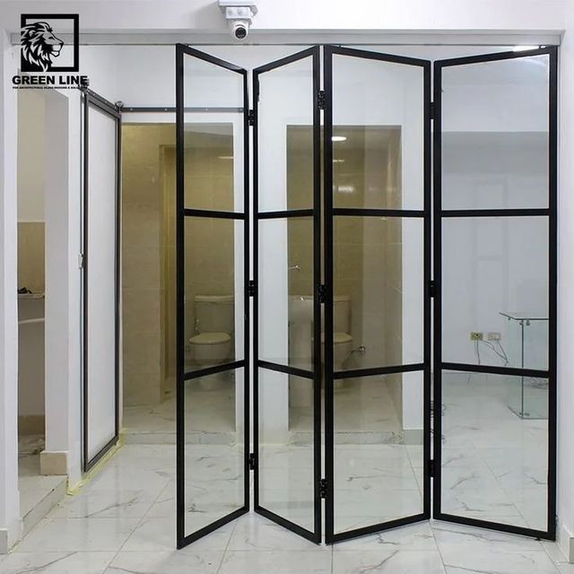 Aluminium Frame Glass Partition Design Plain Thickness 6 mm Finishing Matty Insulation Thermal System Thickness 45mm Partition Style Grid - Image 1