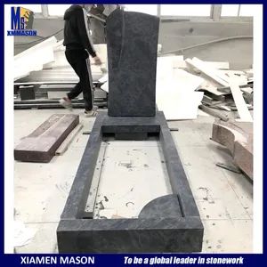 Cheap Tombstones Granite Cemetery Monuments MOQ 1 Set Color Blue Origin China Style European HS Code 680293 Size - Image 4