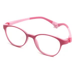 High Quality Crystal Pink Tr90 Kids Best Selling Light Weight Glasses Frames - Image 2