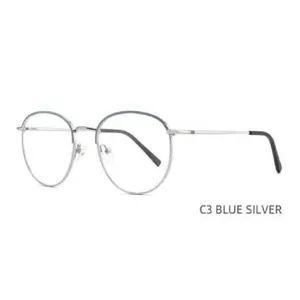 Vm-4525 Classic Round Metal Eyeglasses Adjustable Hinge, Slim Frame for Daily Wear - Image 5
