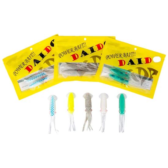 Good Quality Squid Soft Plastic Luminous Octopus Trolling Fishing Lure - Image 2