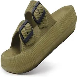Cozy Buckle Strap Slippers – Cushioned EVA Flat Sandals for Home & Beyond - Image 4