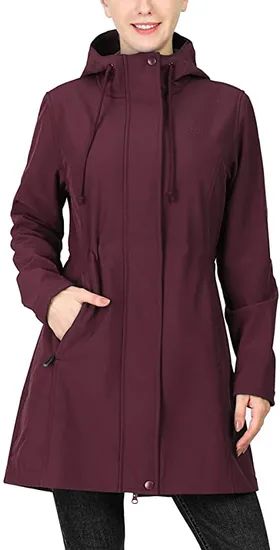 2023 New Arrival Womens Soft Shell Waterproof Long Jacket Wind for Winter - Image 3