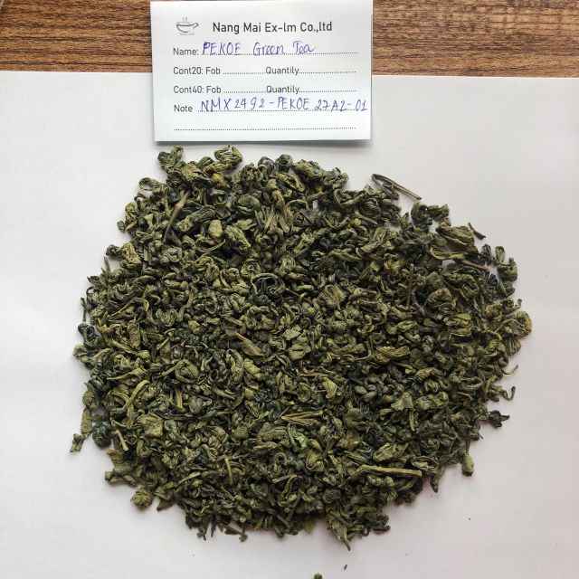 VIETNAM SUPER PEKOE GREEN TEA LOOSE LEAF BRIGHT GREEN COLOR GOOD PRICE - Image 2