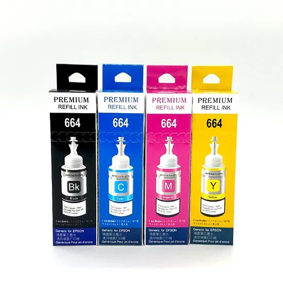 664 T664 664 Ecotank Refill Dye Ink 70ml Weight 16kgs Origin China Ink Volume 70ml Net Content 70ml Model NO. T664 ink Trademark - Image 5
