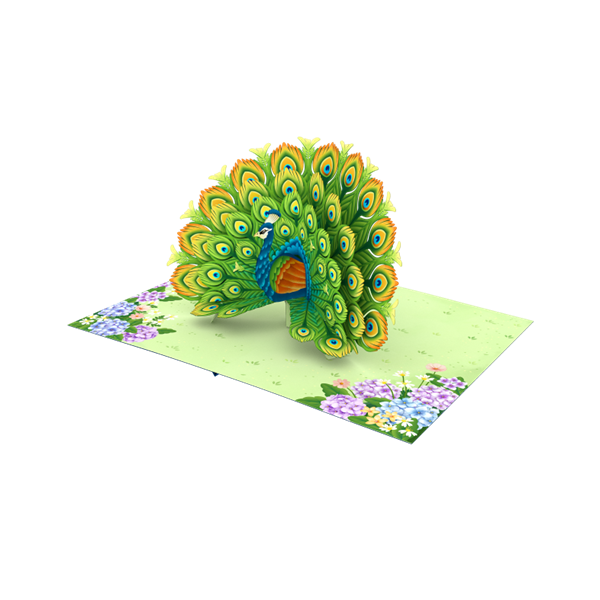Handmade Paper Pop-up Cards Peacock 3D Cards Greeting cards - Image 2