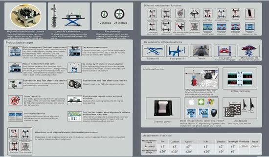 3D Automobile Four-Wheel Alignment Instrument and Auto Repair Shop Tools - Image 3