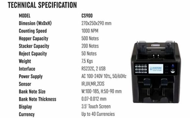 Eromart Note Sorting Machine Brand Eromart Tray Size Standard Size Multi-currency Support Optional Upgrade Method Usb Memory - Image 6