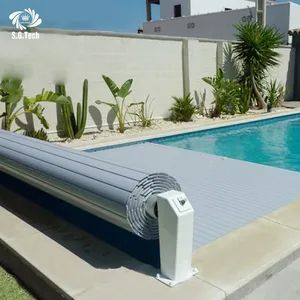 Above Ground Pool Cover System Automatic Rigid Slatted Pool Cover - Image 4