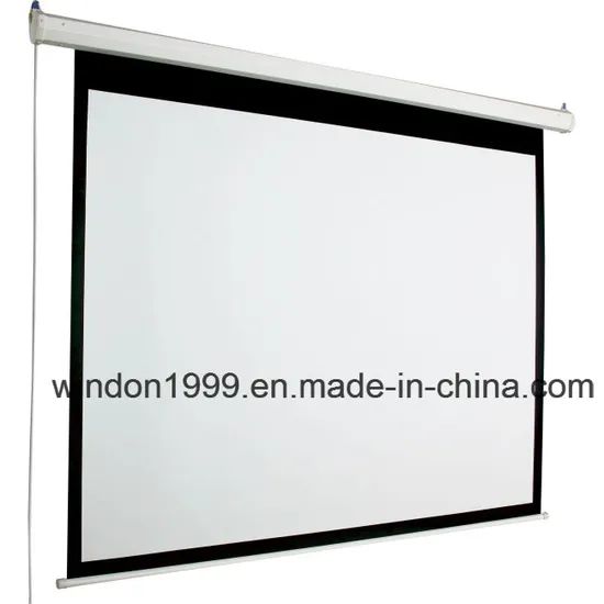 122" Electric Screen Tab Tensioned, Projector Screens Gain 1.2 Format 16:9 Origin China Material Metal HS Code 90106000 Style Electronic - Image 1