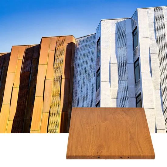 2.5mm 3mm Ceiling Facade Column Cladding Wood Grain Aluminum Board for ...