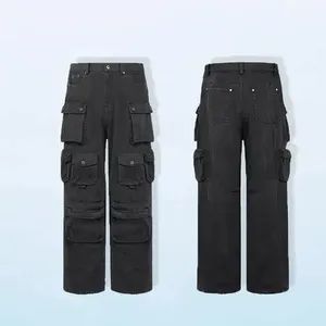 Washed Utility Trousers Custom Logo Style Loose Trademark JX Origin China Material Canvas Function Waterproof Model NO. - Image 2