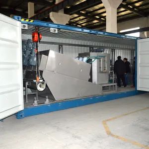 Urban Sewage Treatment Plant Truck Container Mobile Sludge Dewatering ...