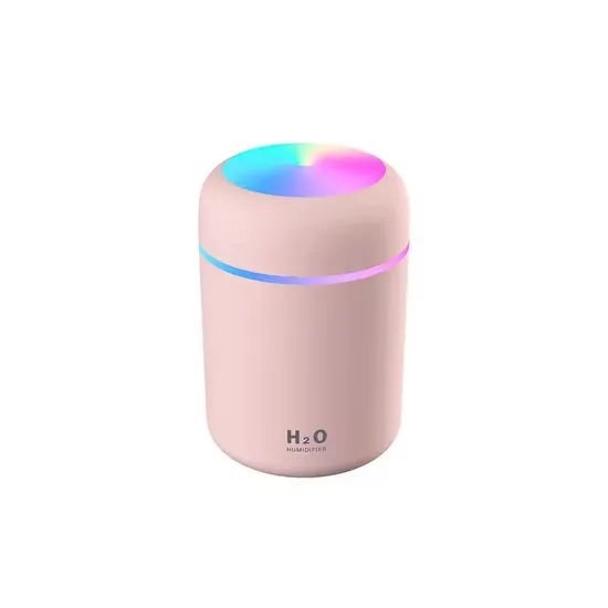 Portable Mini LED Light Cup Spray Humidifier 300ml Spray Mist Double Wet Aroma Essential Oil Diffuser H2O Car Air Humidifiers - Image 3