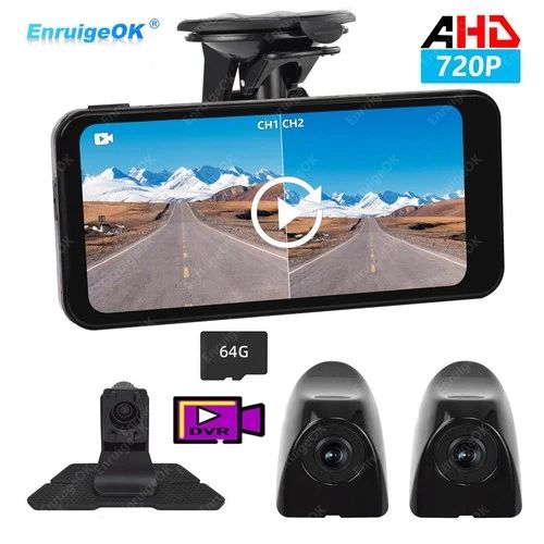Car Side View Camera System 2CH AHD 720P 6.25" Car Monitor Blind Spot Assist - Image 1