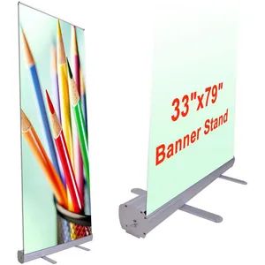Customized Aluminum Retractable Roll up Banner Stand Conference Display - Image 1