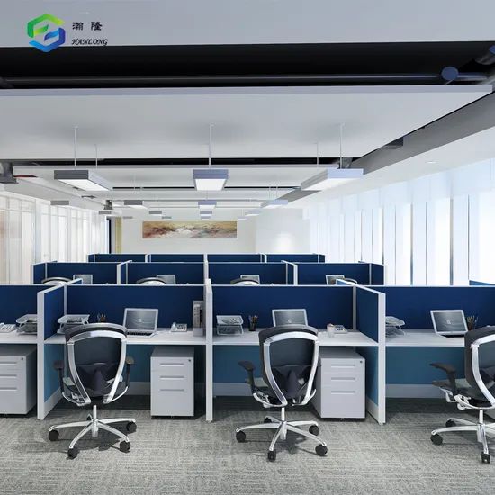 Partitioned Work Desk Modern Call Center Office Workstations Cubicles - Image 2