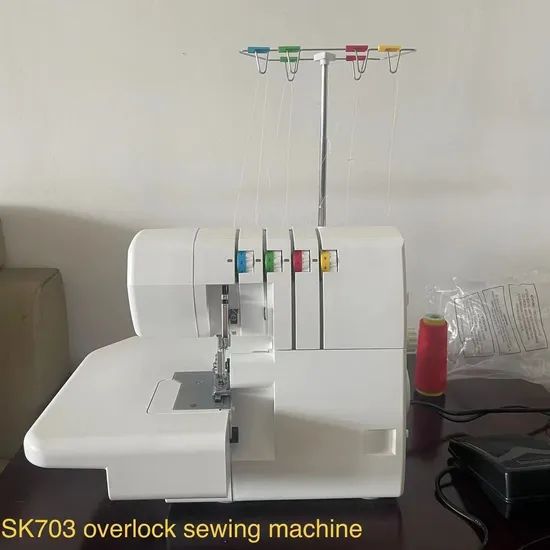 Sk 703 Household Mini Overlock Sewing Machine G.W 8.5kg N.W 6.2kg Power 90W Voltage 220V Origin China Drive Electric Model NO. SK - Image 1