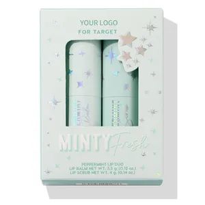 Private Label Vegan Moisturizing Custom Minty Lip Scrub and Balm Set - Image 6