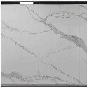 Calacatta White Large Format Porcelain Slabs for Countertops Origin China Surface Honed Thickness 12mm Size 3600？600mm HS Code 2518100000 - Image 1