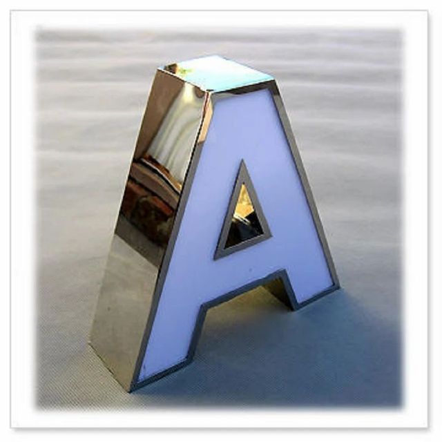 Polished Stainless Steel Letter, For Advertisement Finish Polished Size customized Lighting Type Led Power Source - Image 3